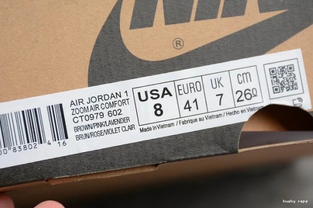 Rep Husky Zoom CMFT Jordan (W) Canyon 1 Rust Air CT0979-602 High 0820